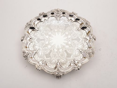 Victorian Silver Plated Salver Circa 1880