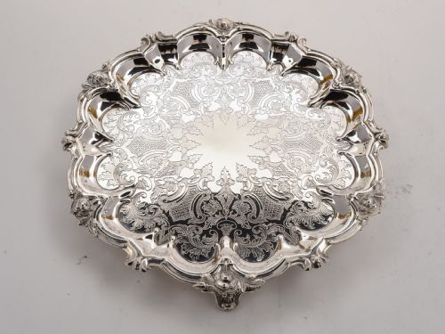 Victorian Silver Plated Salver Circa 1880