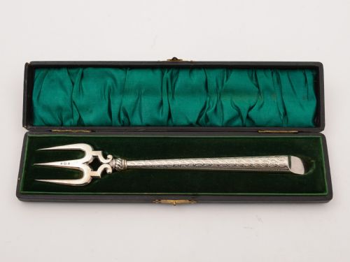 Cased Silver Bread Fork Birmingham 1900