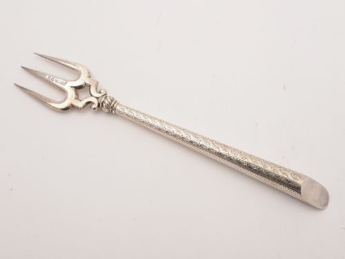 Cased Silver Bread Fork Birmingham 1900
