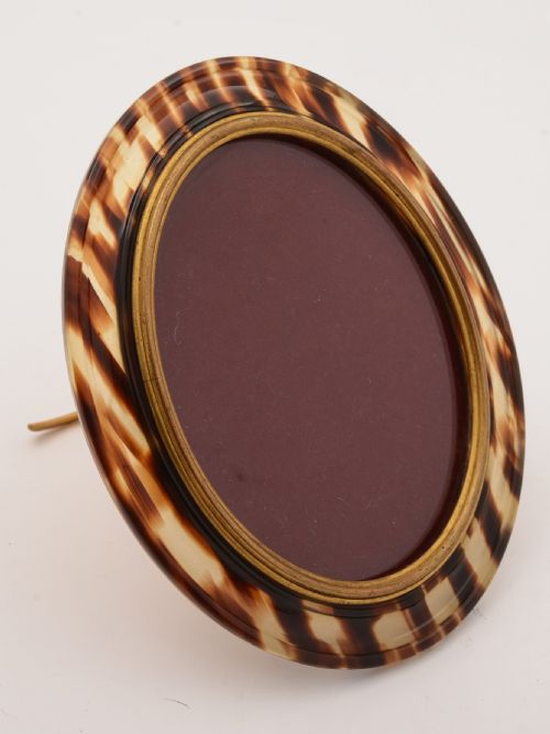 French Brass and Faux Tortoise Shell Photo Frame Circa 1920