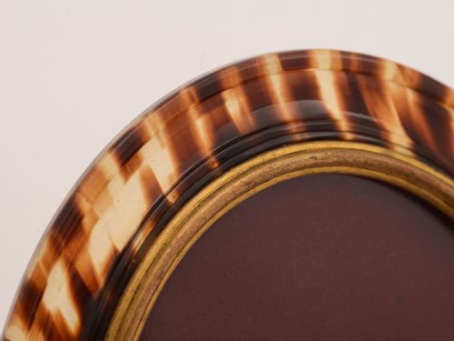 French Brass and Faux Tortoise Shell Photo Frame Circa 1920