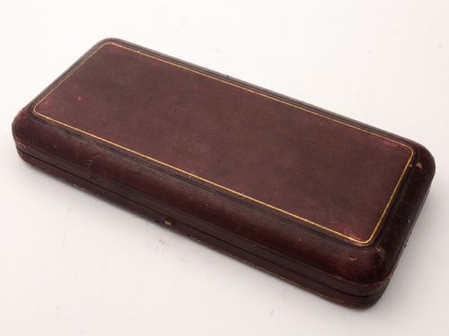 Edwardian Cased Pair of Silver Serving Spoons Sheffield 1906