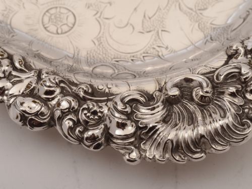 Silver Plated Oblong Serving Tray Circa 1920