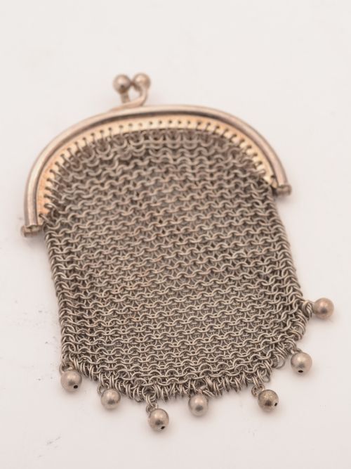French Silver Mesh Purse Circa 1900