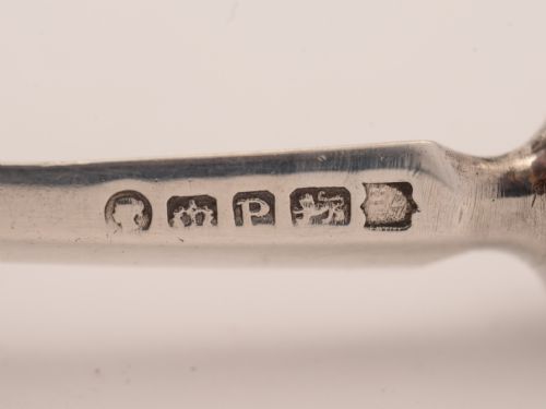 Set of 6 Silver and M.O.P Dessert Forks Sheffield 1858