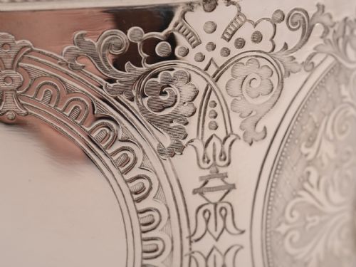 Victorian Oval Silver Plated Tea Caddy Circa 1890