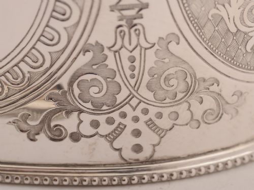 Victorian Oval Silver Plated Tea Caddy Circa 1890