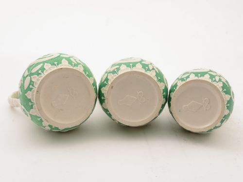 Victorian Set of 3 China Jugs Circa 1890