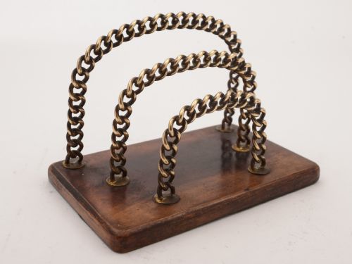 Victorian Brass Chain Letter Rack Circa 1890