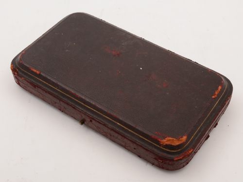 Cased Pair of Dutch Silver Serving Spoons Circa 1900