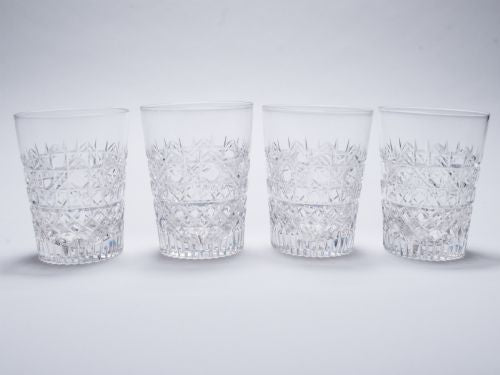 Set of 4 Edwardian Cut Glass Tumblers Circa 1905