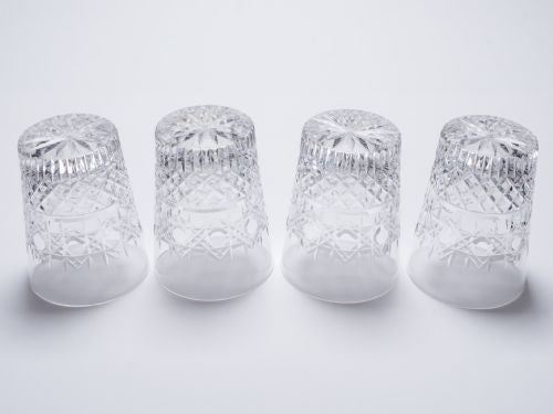 Set of 4 Edwardian Cut Glass Tumblers Circa 1905