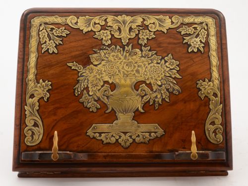 Victorian Walnut & Brass Folding Book Stand Circa 1890