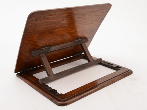 Victorian Walnut & Brass Folding Book Stand Circa 1890