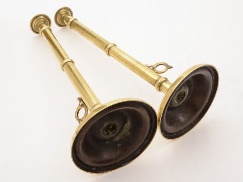 Pair of Arts & Crafts Brass Candlesticks Circa 1900