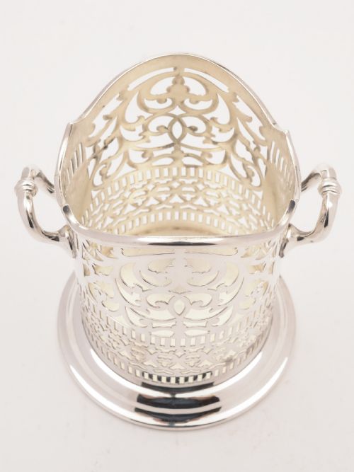 Edwardian Silver Plated Bottle Holder Circa 1905