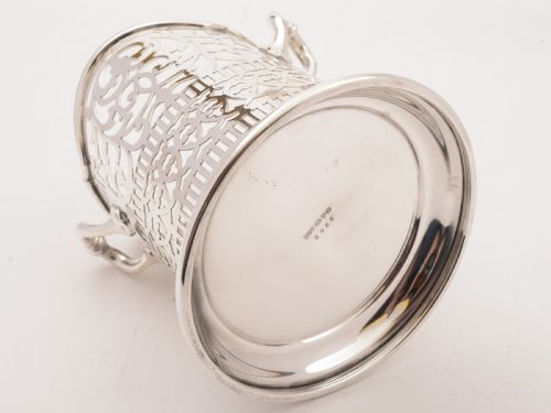 Edwardian Silver Plated Bottle Holder Circa 1905
