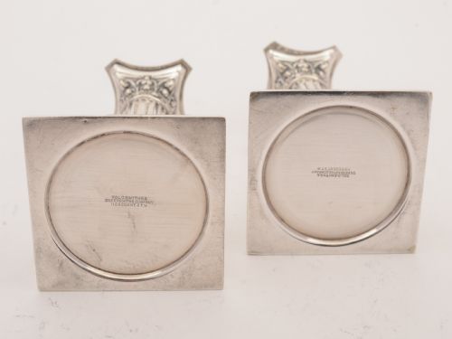 Pair of Edwardian Silver Plated Candlesticks Circa 1905