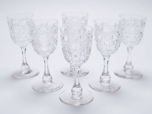 Set of 6 Edwardian Glasses Circa 1905
