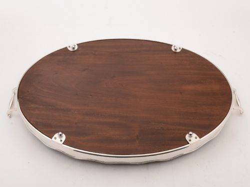 Edwardian Mahogany Inlaid Gallery Tray Circa 1905