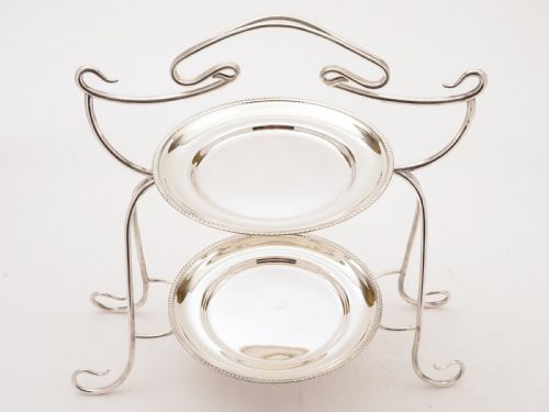 Art Nouveau Silver Plated Cake Stand Circa 1900