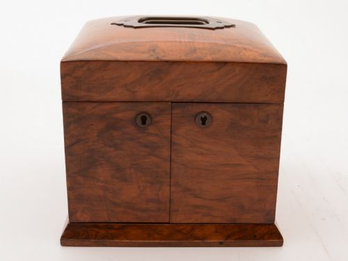 Victorian Figured Walnut Jewellery Box Circa 1890