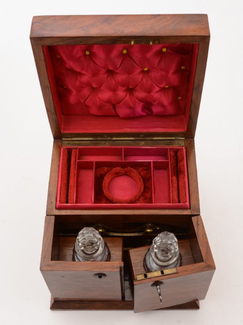 Victorian Figured Walnut Jewellery Box Circa 1890
