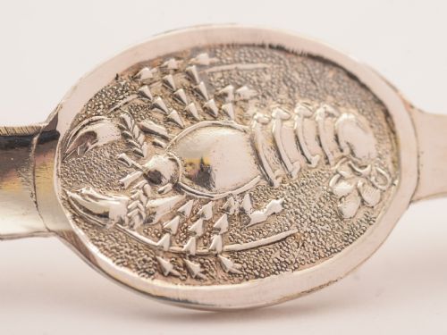 Cased Set of 6 Silver Plated Lobster Picks Circa 1920