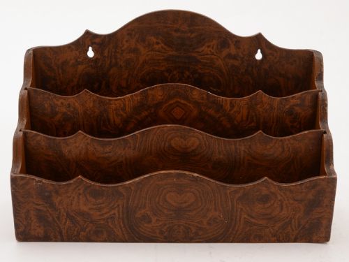 Victorian Paper Mache Document Rack Circa 1890