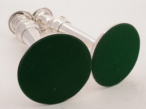 Pair of Art Deco Silver Plated Candlesticks Circa 1930