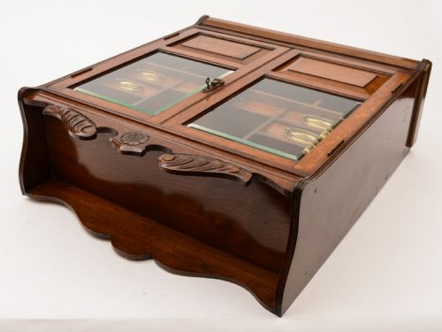 Edwardian Oak Collectors Cabinet Circa 1905