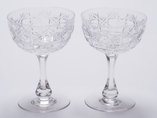 Pair of Cut Glass Edwardian Champagnes Circa 1905
