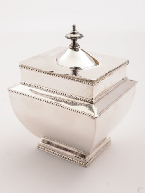 Edwardian Silver Plated Tea Caddy Circa 1905