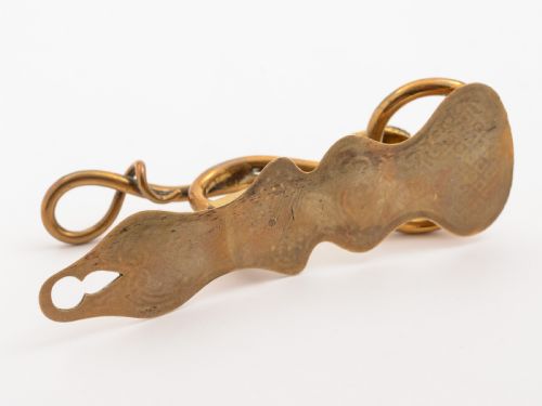 Egyptian Brass Snake Note Holder Circa 1900