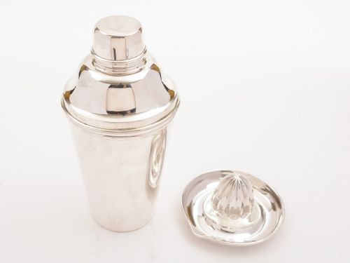Art Deco Silver Plated Cocktail Shaker Circa 1930