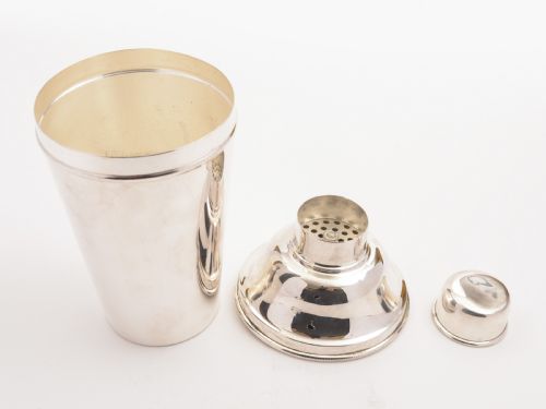 Art Deco Silver Plated Cocktail Shaker Circa 1930