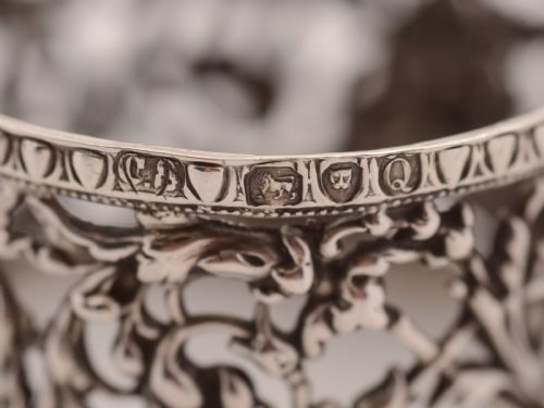 Pair of Cased Victorian Silver Napkin Rings London 1891