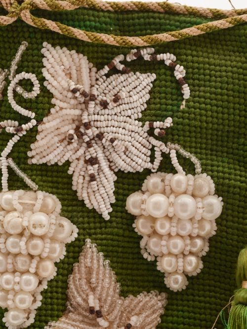 Pair of Victorian Beaded Face Fans Circa 1870