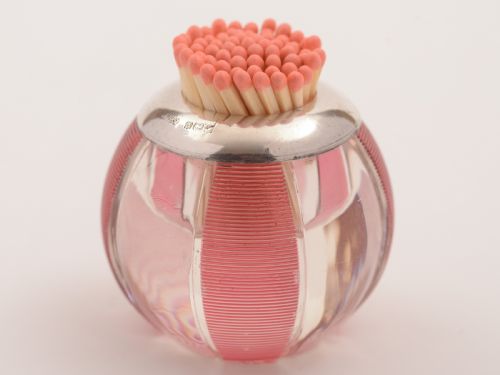 Victorian Silver Topped Match Striker London 1896