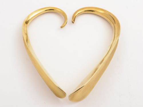 Pair of Edwardian Brass 'His & Hers' Shoe Horns