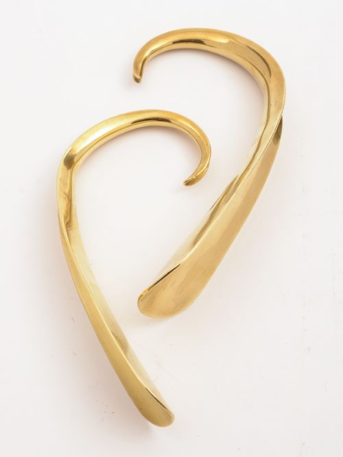 Pair of Edwardian Brass 'His & Hers' Shoe Horns