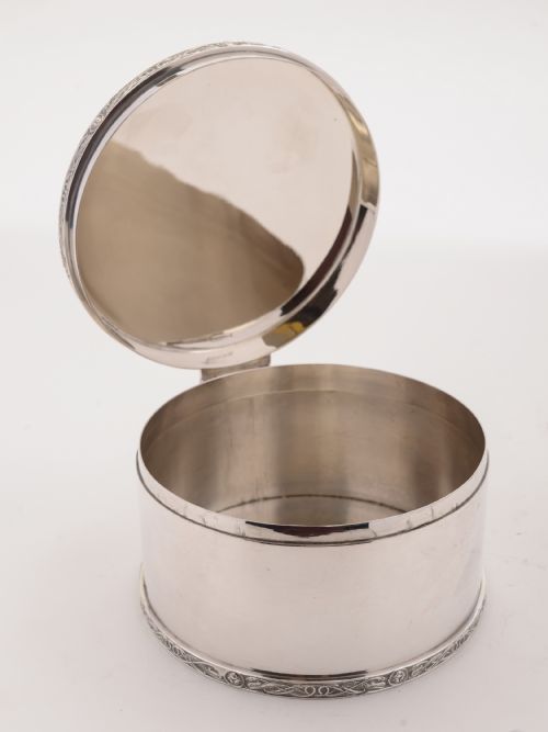 Art Deco Silver Plated Biscuit Box Circa 1930