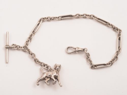 Victorian Silver Watch Chain Sheffield 1893