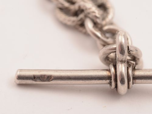 Victorian Silver Watch Chain Sheffield 1893