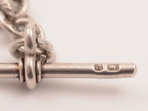 Victorian Silver Watch Chain Sheffield 1893