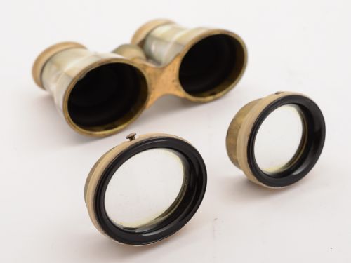 French Brass and Mother of Pearl Opera/Theatre Glasses