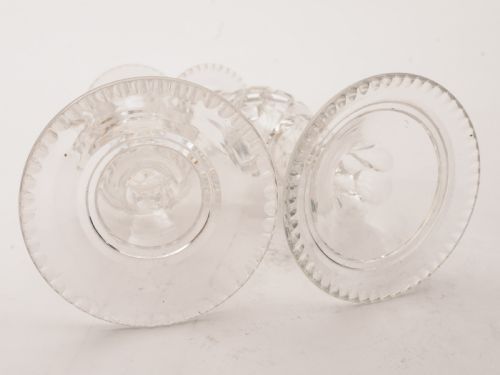 Pair of Large Cut Glass Candlesticks Circa 1920