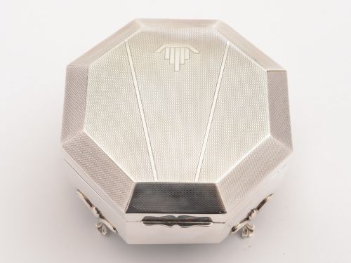 Art Deco Silver Jewellery Box Chester 1924