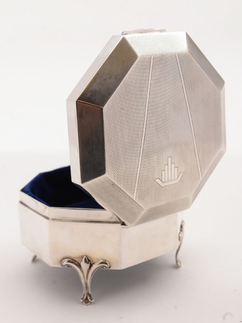 Art Deco Silver Jewellery Box Chester 1924